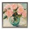 Stupell Industries Pink Roses in Green Vase Floating Frame, design by Gina Kelly